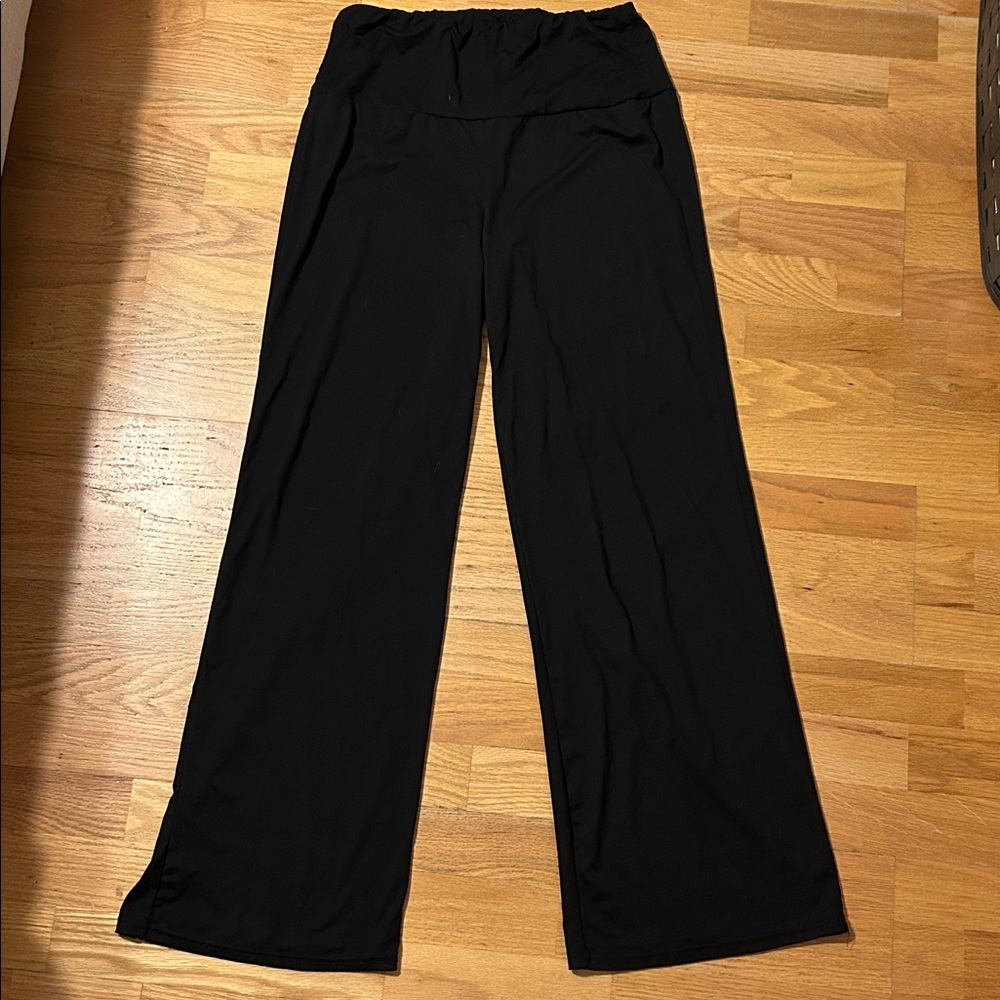 Women's Black Wide Leg Leggings/Trousers